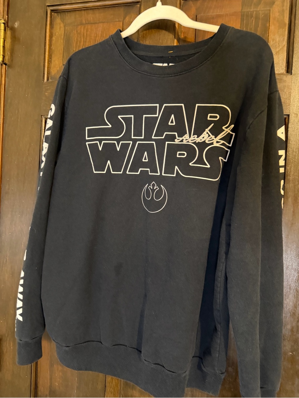 Star Wars Crewneck Sweatshirt - Black with White Logo
